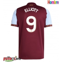 Camiseta Aston Villa Harvey Elliott #9 Primera Equipación 2025-26 manga corta
